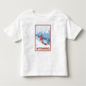 Snowboarder SceneWyoming Kleinkind T-shirt (Vorderseite)