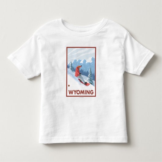 Snowboarder SceneWyoming Kleinkind T-shirt (Vorderseite)