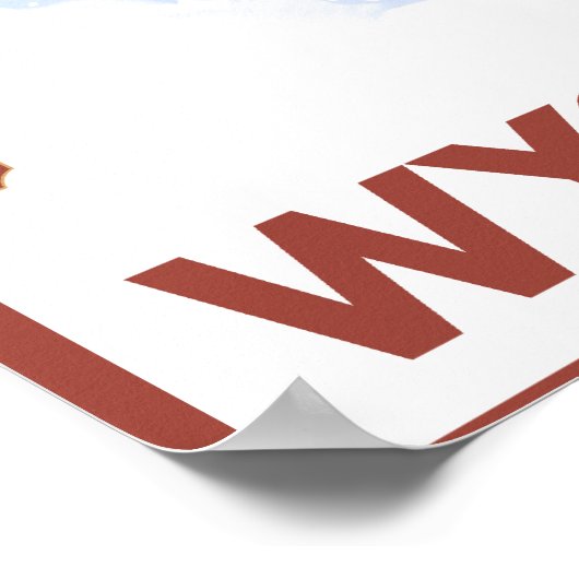 Snowboarder SceneWyoming Poster (Ecke)