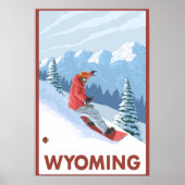 Snowboarder SceneWyoming Poster (Vorne)