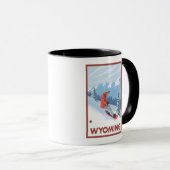 Snowboarder SceneWyoming Tasse (VorderseiteRechts)