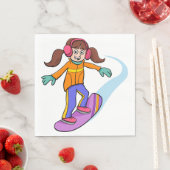 Snowboarder Serviette (Beispiel)