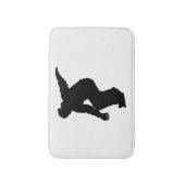 Snowboarder-Silhouette Badematte (Vorderseite Vertikal)