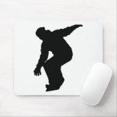 Snowboarder-Silhouette Mousepad (Mit Mouse)