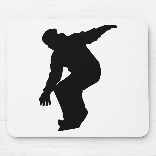 Snowboarder-Silhouette Mousepad (Vorne)