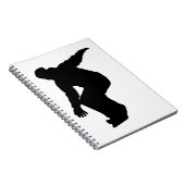 Snowboarder-Silhouette Notizblock (Rechte Seite)