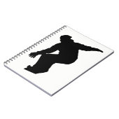 Snowboarder-Silhouette Notizblock (Linke Seite)