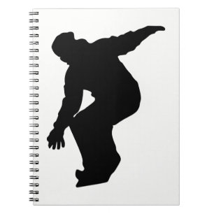 Snowboarder-Silhouette Notizblock