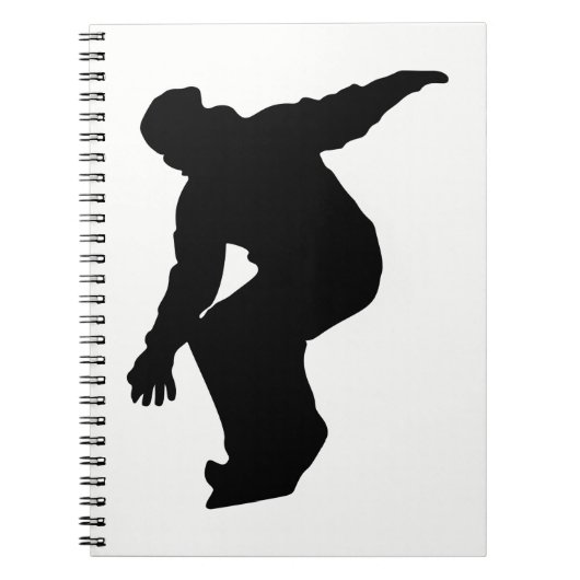 Snowboarder-Silhouette Notizblock (Vorderseite)