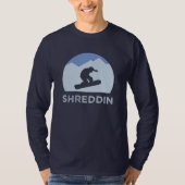 Snowboarder Silhouette Shreddin Long Sleeve T-Shirt (Vorderseite)