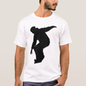 Snowboarder-Silhouette T-Shirt (Vorderseite)