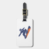 Snowboarder-Silhouette - Wählen Sie die Hintergrun Gepäckanhänger (Vorderseite vertikal)