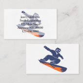 Snowboarder-Silhouette - Wählen Sie die Hintergrun Visitenkarte (Vorne/Hinten)