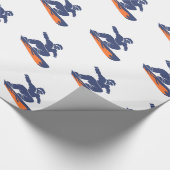 Snowboarder-Silhouette - Wählen Sie Hintergrundfar Geschenkpapier (Ecke)