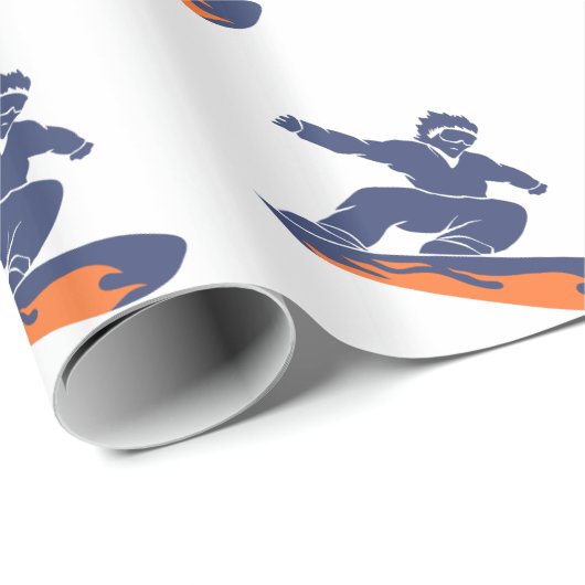 Snowboarder-Silhouette - Wählen Sie Hintergrundfar Geschenkpapier (Rolleneckpunkt)