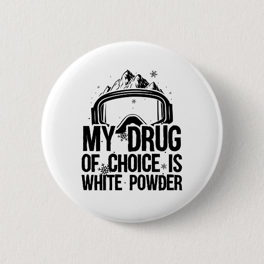 Snowboarder Ski | Schneesnowboard - Geschenke Button (Vorderseite)