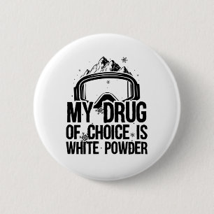 Snowboarder-Skifahrer  Schneeschutzgeschenke Button