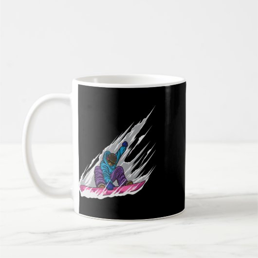 Snowboarder - Snowboard - Freestyle Snowboarder L Kaffeetasse (Links)
