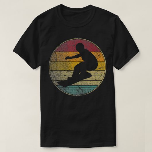 Snowboarder Snowboard Retro Ski Snowboard Berg T-Shirt (Design vorne)