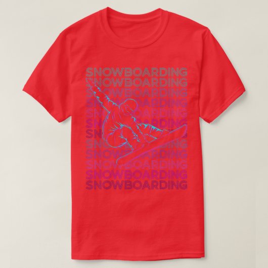 Snowboarder Snowboard Retro T-Shirt (Design vorne)