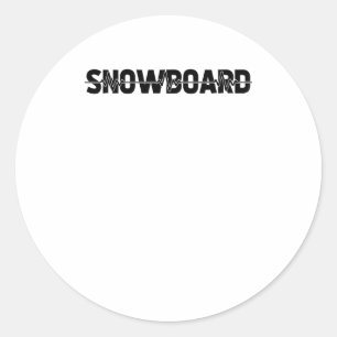 Snowboarder Snowboard Winter Sports - Ekg Heartbea Runder Aufkleber