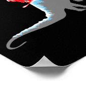 Snowboarder Snowboarden Berg Snowboard Dinosa Poster (Ecke)