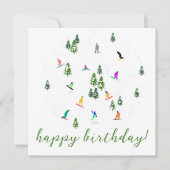Snowboarder Snowboarden Illustration Geburtstag (Vorderseite)