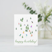 Snowboarder Snowboarden Illustration Geburtstag Postkarte (Stehend Vorderseite)