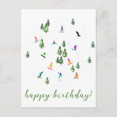 Snowboarder Snowboarden Illustration Geburtstag Postkarte (Vorderseite)