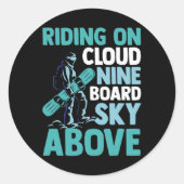Snowboarder Snowboarden Runder Aufkleber (Vorderseite)