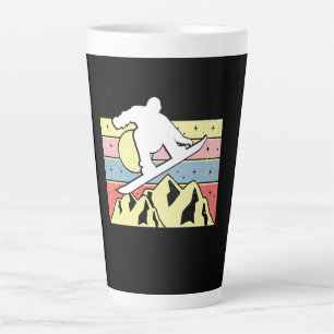 Snowboarder Snowboarden Snowboard Retro Milchtasse