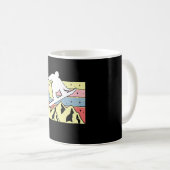 Snowboarder Snowboarder Snowboard Retro Kaffeetasse (VorderseiteRechts)