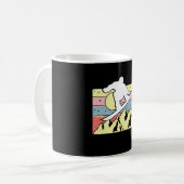 Snowboarder Snowboarder Snowboard Retro Kaffeetasse (Vorderseite Links)
