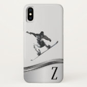 Snowboarder Sports Snowboard Monogram Case-Mate iPhone Hülle (Rückseite)