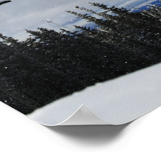 Snowboarder springen in der Luft und machen eine H Poster (Ecke)