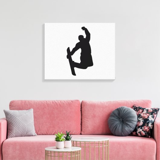 Snowboarder Sprung Leinwanddruck (Insitu (Wohnzimmer))