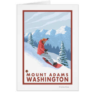 Snowboarder-Szene - Berg Adams, Washington