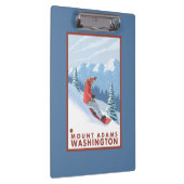 Snowboarder-Szene - Berg Adams, Washington Klemmbrett (Rechts)