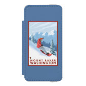 Snowboarder-Szene - Berg-Bäcker, Washington Incipio iPhone Geldbeutel-Hülle (Folio Vorderseite)