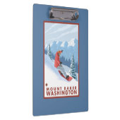 Snowboarder-Szene - Berg-Bäcker, Washington Klemmbrett (Rechts)