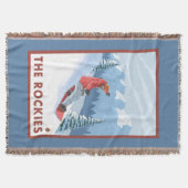 Snowboarder-Szene - die Rockies Decke (Vorderseite)