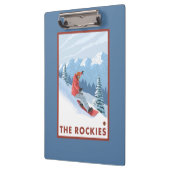 Snowboarder-Szene - die Rockies Klemmbrett (Links)