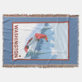 Snowboarder-Szene - Washington Decke (Vorderseite)