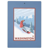 Snowboarder-Szene - Washington Klemmbrett (Rückseite)