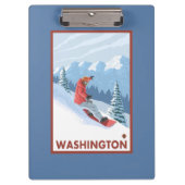 Snowboarder-Szene - Washington Klemmbrett (Vorderseite)