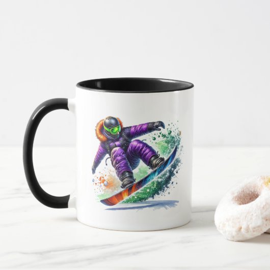 Snowboarder tasse (Mit Donut)