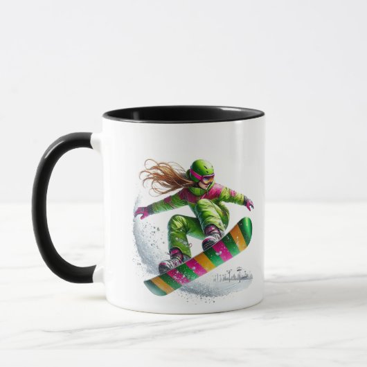 Snowboarder  tasse (Links)