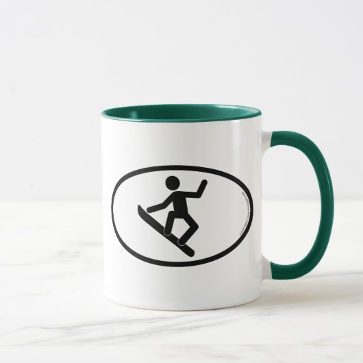 Snowboarder Tasse (Rechts)