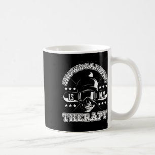 Snowboarder Therapy Snowboarder Skull Mountains F Kaffeetasse