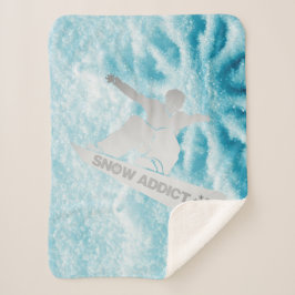 Snowboarder Throw Blanket Sherpadecke